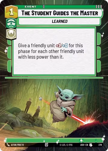 The Student Guides the Master (Hyperspace) (379), Ashes of the Empire — Star Wars card price