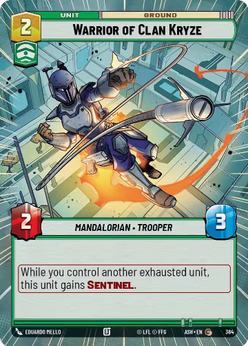 Warrior of Clan Kryze (Hyperspace) (384), Ashes of the Empire — Star Wars card price