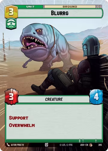 Blurrg (Hyperspace) (385), Ashes of the Empire — Star Wars card price