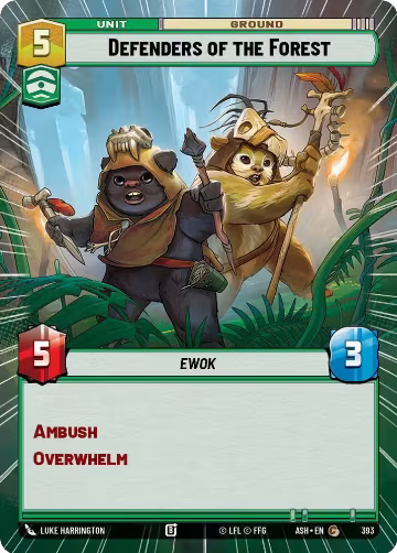 Defenders of the Forest (Hyperspace) (393), Ashes of the Empire — Star Wars card price