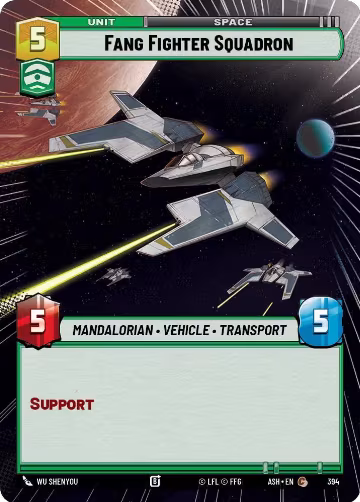 Fang Fighter Squadron (Hyperspace) (394), Ashes of the Empire — Star Wars card price