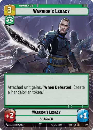 Warrior's Legacy (Hyperspace) (398), Ashes of the Empire — Star Wars card price
