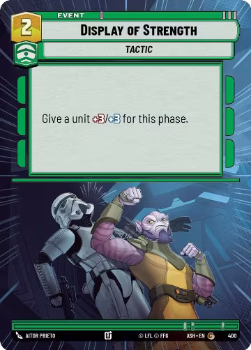 Display of Strength (Hyperspace) (400), Ashes of the Empire — Star Wars card price