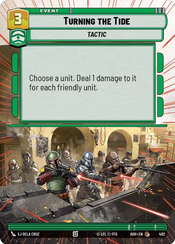 Turning the Tide (Hyperspace) (402), Ashes of the Empire — Star Wars card price
