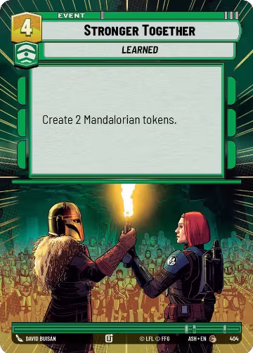 Stronger Together (Hyperspace) (404), Ashes of the Empire — Star Wars card price