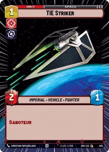 TIE Striker (Hyperspace) (405), Ashes of the Empire — Star Wars card price