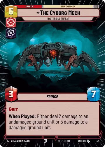 The Cyborg Mech - Mysterious Threat (Hyperspace) (411), Ashes of the Empire — Star Wars card price
