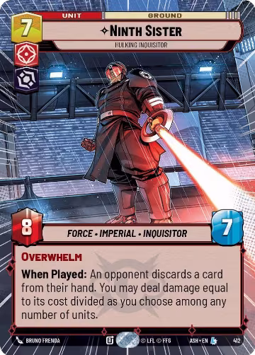 Ninth Sister - Hulking Inquisitor (Hyperspace) (412), Ashes of the Empire — Star Wars card price