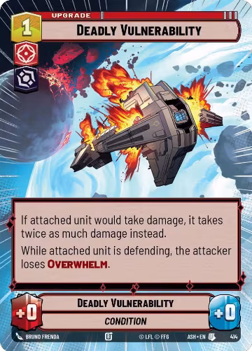 Deadly Vulnerability (Hyperspace) (414), Ashes of the Empire — Star Wars card price