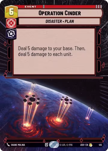 Operation Cinder (Hyperspace) (415), Ashes of the Empire — Star Wars card price