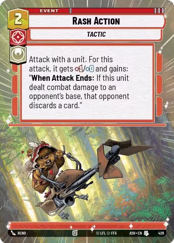 Rash Action (Hyperspace) (426), Ashes of the Empire — Star Wars card price