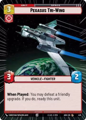 Pegasus Tri-Wing (Hyperspace) (435), Ashes of the Empire — Star Wars card price
