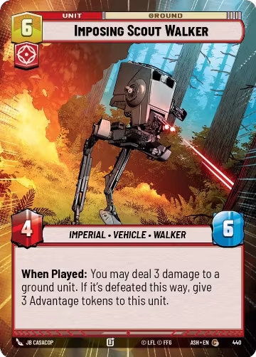 Imposing Scout Walker (Hyperspace) (440), Ashes of the Empire — Star Wars card price