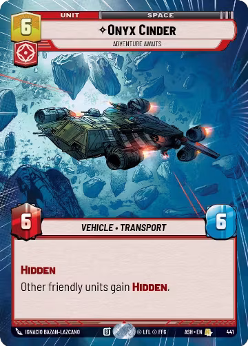 Onyx Cinder - Adventure Awaits (Hyperspace) (441), Ashes of the Empire — Star Wars card price