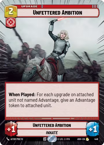 Unfettered Ambition (Hyperspace) (446), Ashes of the Empire — Star Wars card price