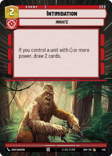Intimidation (Hyperspace) (449), Ashes of the Empire — Star Wars card price