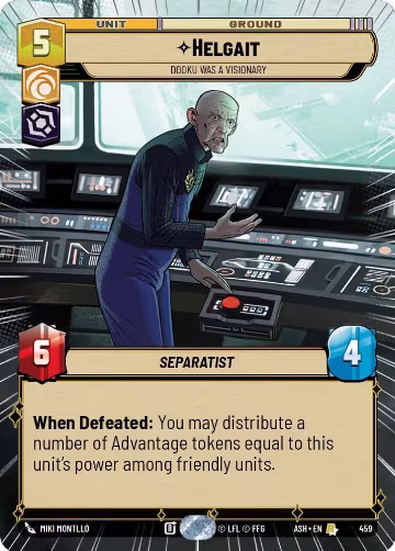 Helgait - Dooku Was a Visionary (Hyperspace) (459), Ashes of the Empire — Star Wars card price