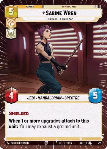 Sabine Wren - I Learned the Hard Way (Hyperspace) (472), Ashes of the Empire — Star Wars card price