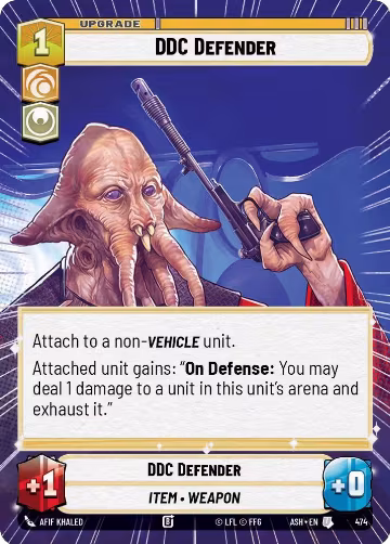 DDC Defender (Hyperspace) (474), Ashes of the Empire — Star Wars card price