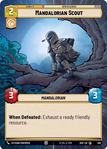 Mandalorian Scout (Hyperspace) (480), Ashes of the Empire — Star Wars card price