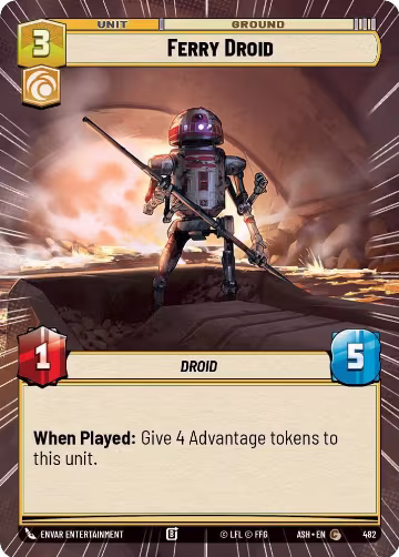 Ferry Droid (Hyperspace) (482), Ashes of the Empire — Star Wars card price