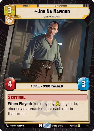Jod Na Nawood - Keeping Secrets (Hyperspace) (483), Ashes of the Empire — Star Wars card price