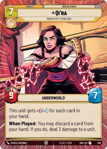 Qi'ra - Master of Teras Kasi (Hyperspace) (490), Ashes of the Empire — Star Wars card price