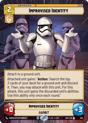 Improvised Identity (Hyperspace) (494), Ashes of the Empire — Star Wars card price