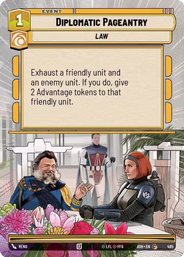 Diplomatic Pageantry (Hyperspace) (495), Ashes of the Empire — Star Wars card price