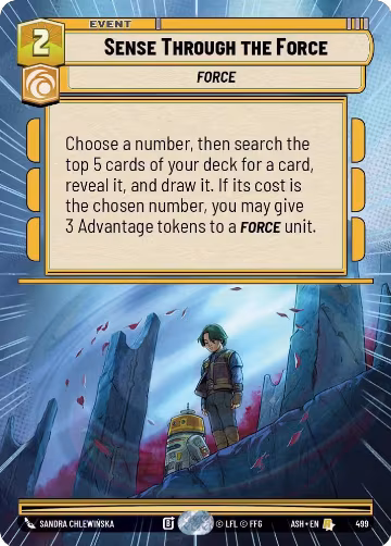 Sense Through the Force (Hyperspace) (499), Ashes of the Empire — Star Wars card price