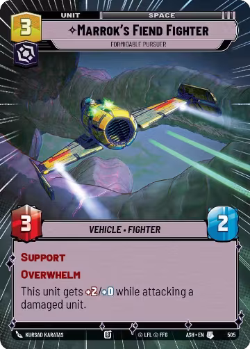 Marrok's Fiend Fighter - Formidable Pursuer (Hyperspace) (505), Ashes of the Empire — Star Wars card price