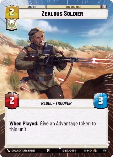 Zealous Soldier (Hyperspace) (515), Ashes of the Empire — Star Wars card price