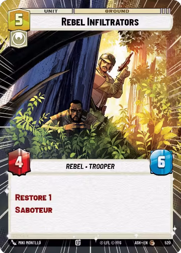Rebel Infiltrators (Hyperspace) (520), Ashes of the Empire — Star Wars card price