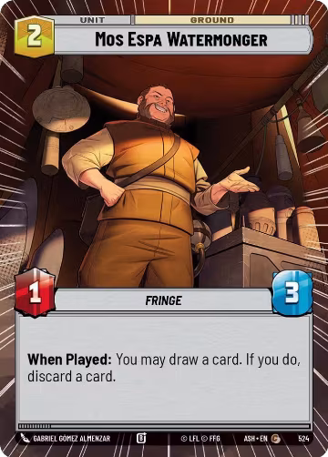 Mos Espa Watermonger (Hyperspace) (524), Ashes of the Empire — Star Wars card price