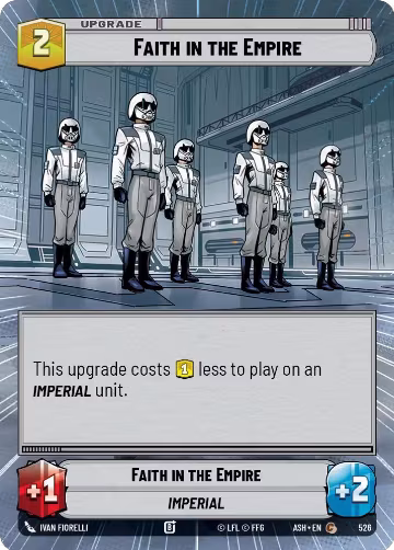 Faith in the Empire (Hyperspace) (526), Ashes of the Empire — Star Wars card price