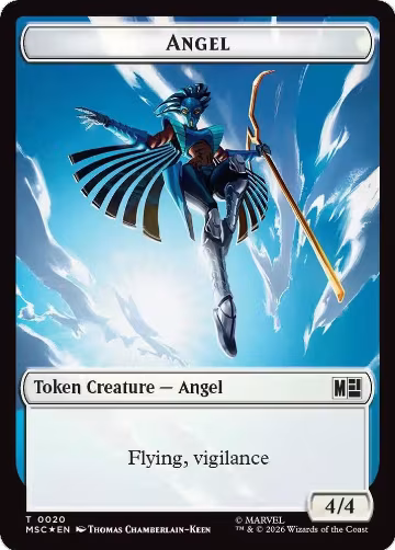 Angel (0020) // Vibranium (0031) Double-Sided Token (Surge Foil) (20 // 31), Commander: Marvel Super Heroes — Magic card price