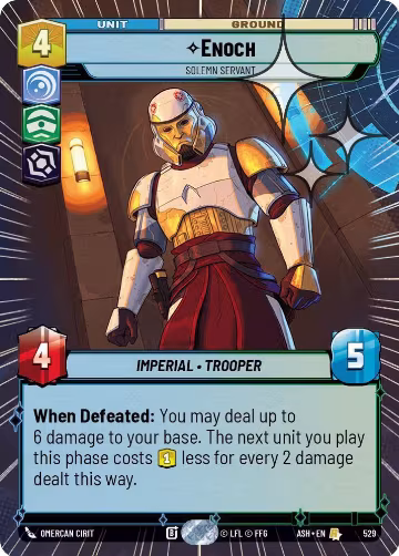 Enoch - Solemn Servant (Hyperspace Foil) (529), Ashes of the Empire — Star Wars card price