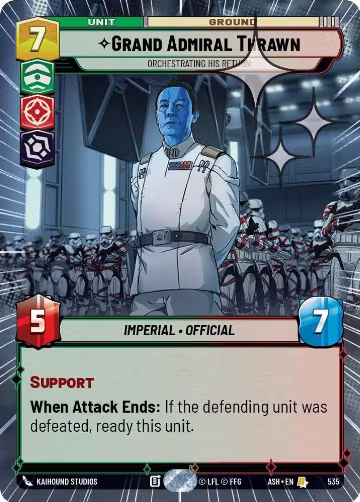 Grand Admiral Thrawn - Orchestrating His Return (Hyperspace Foil) (535), Ashes of the Empire — Star Wars card price