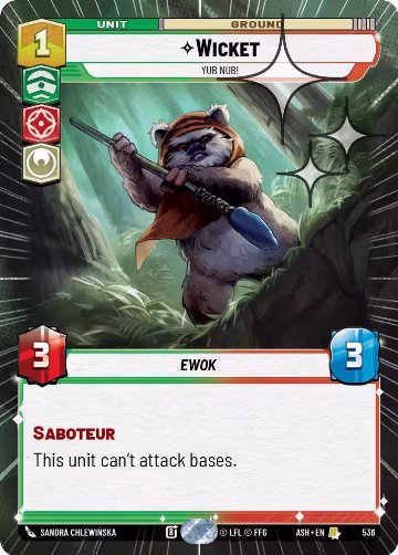 Wicket - Yub Nub! (Hyperspace Foil) (536), Ashes of the Empire — Star Wars card price
