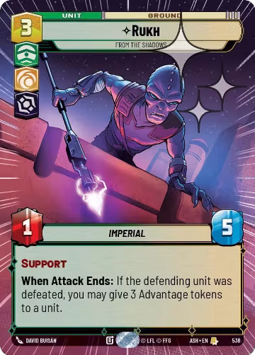 Rukh - From the Shadows (Hyperspace Foil) (538), Ashes of the Empire — Star Wars card price