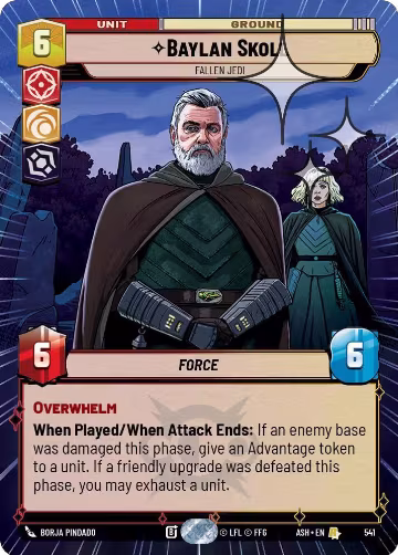 Baylan Skoll - Fallen Jedi (Hyperspace Foil) (541), Ashes of the Empire — Star Wars card price