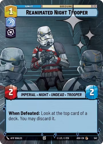 Reanimated Night Trooper (Hyperspace Foil) (547), Ashes of the Empire — Star Wars card price
