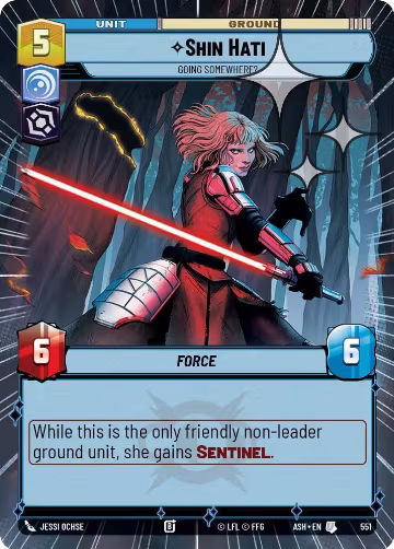 Shin Hati - Going Somewhere? (Hyperspace Foil) (551), Ashes of the Empire — Star Wars card price