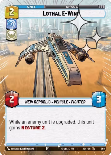 Lothal E-Wing (Hyperspace Foil) (559), Ashes of the Empire — Star Wars card price
