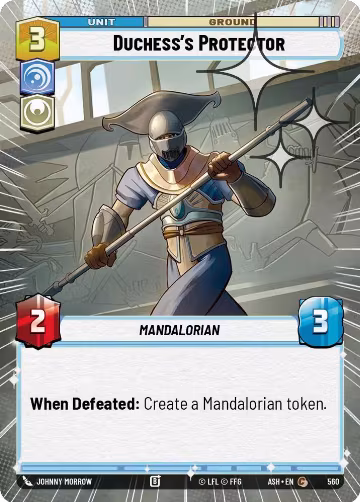 Duchess's Protector (Hyperspace Foil) (560), Ashes of the Empire — Star Wars card price