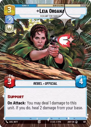 Leia Organa - Vigilant for Danger (Hyperspace Foil) (561), Ashes of the Empire — Star Wars card price