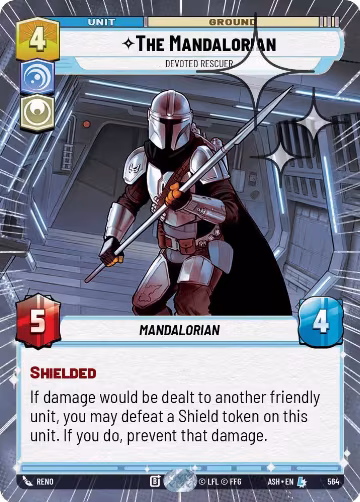 The Mandalorian - Devoted Rescuer (Hyperspace Foil) (564), Ashes of the Empire — Star Wars card price