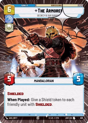 The Armorer - Secrecy is Our Survival (Hyperspace Foil) (566), Ashes of the Empire — Star Wars card price