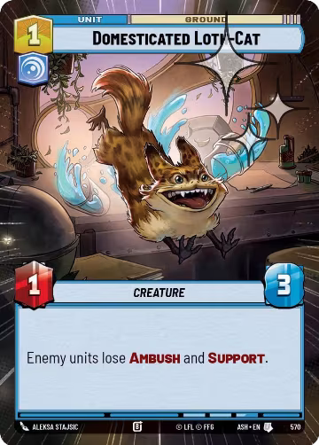 Domesticated Loth-Cat (Hyperspace Foil) (570), Ashes of the Empire — Star Wars card price