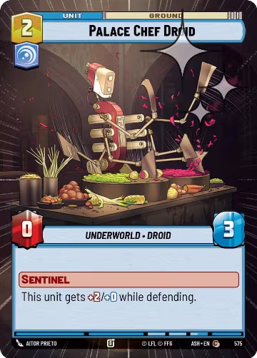 Palace Chef Droid (Hyperspace Foil) (575), Ashes of the Empire — Star Wars card price